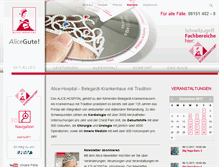 Tablet Screenshot of alice-hospital.de